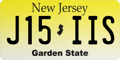 NJ license plate J15IIS