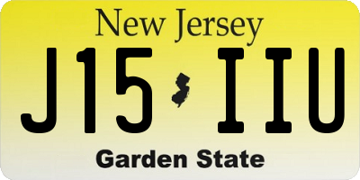 NJ license plate J15IIU