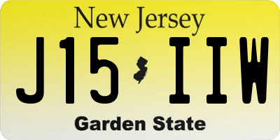 NJ license plate J15IIW