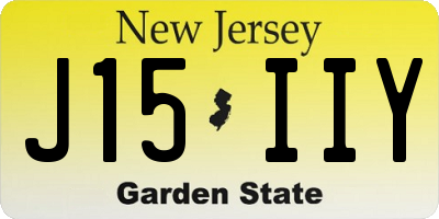 NJ license plate J15IIY