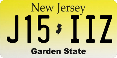 NJ license plate J15IIZ