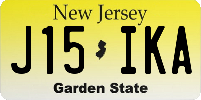 NJ license plate J15IKA