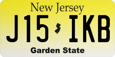 NJ license plate J15IKB