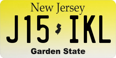 NJ license plate J15IKL