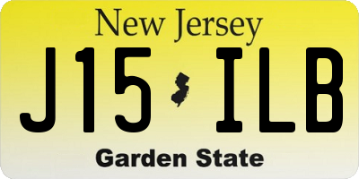 NJ license plate J15ILB