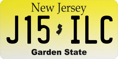 NJ license plate J15ILC