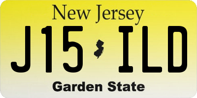 NJ license plate J15ILD