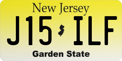 NJ license plate J15ILF