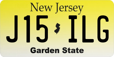 NJ license plate J15ILG