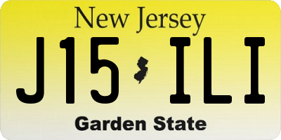 NJ license plate J15ILI