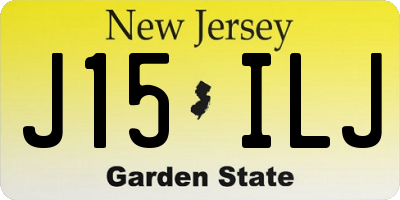 NJ license plate J15ILJ