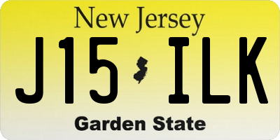 NJ license plate J15ILK