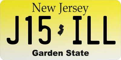 NJ license plate J15ILL