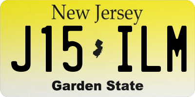 NJ license plate J15ILM