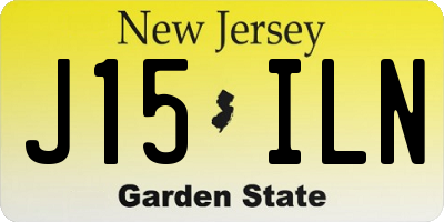 NJ license plate J15ILN