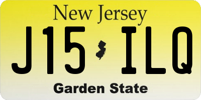 NJ license plate J15ILQ