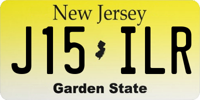 NJ license plate J15ILR