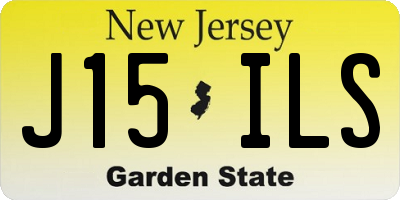 NJ license plate J15ILS