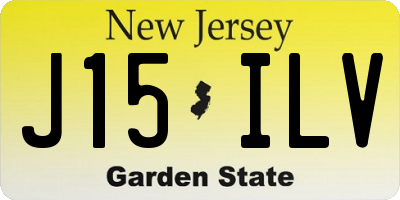 NJ license plate J15ILV