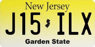 NJ license plate J15ILX