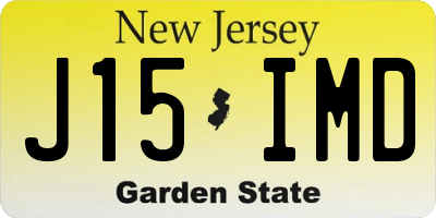 NJ license plate J15IMD