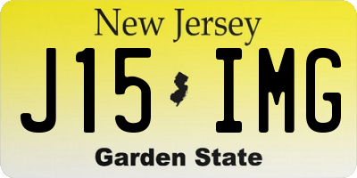 NJ license plate J15IMG