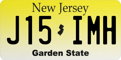 NJ license plate J15IMH