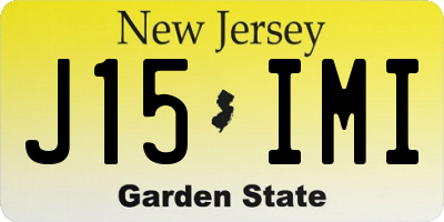 NJ license plate J15IMI