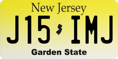 NJ license plate J15IMJ