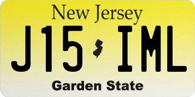 NJ license plate J15IML