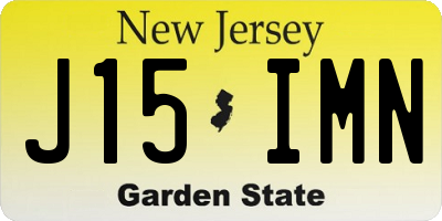 NJ license plate J15IMN