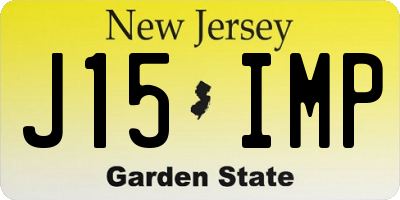 NJ license plate J15IMP
