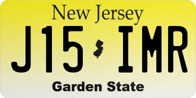 NJ license plate J15IMR