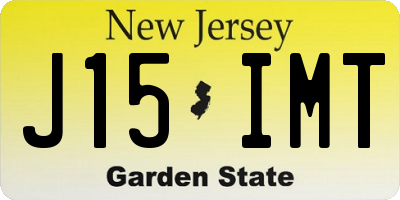 NJ license plate J15IMT