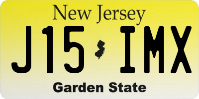 NJ license plate J15IMX