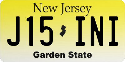 NJ license plate J15INI