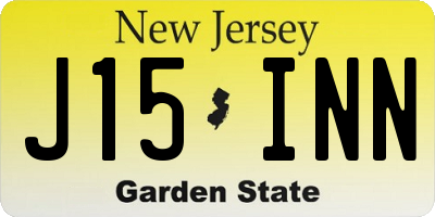 NJ license plate J15INN