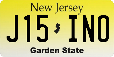 NJ license plate J15INO