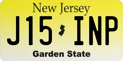 NJ license plate J15INP