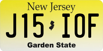 NJ license plate J15IOF