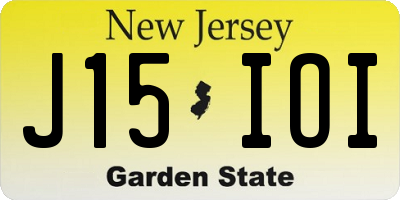 NJ license plate J15IOI