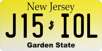 NJ license plate J15IOL