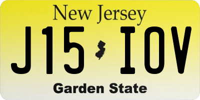 NJ license plate J15IOV