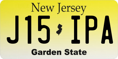 NJ license plate J15IPA