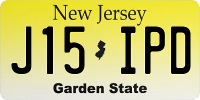 NJ license plate J15IPD