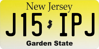 NJ license plate J15IPJ