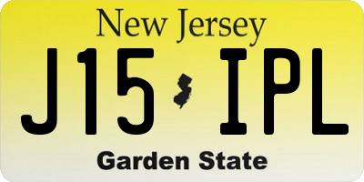 NJ license plate J15IPL