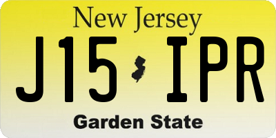 NJ license plate J15IPR