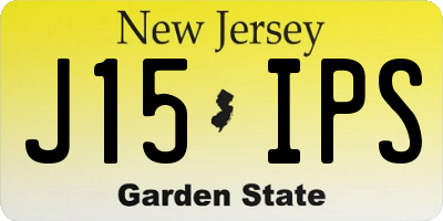 NJ license plate J15IPS