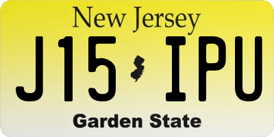 NJ license plate J15IPU